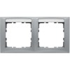 10229959 Рамка с полем для надписей S.1 Алюминий матовый 2-постовая Berker