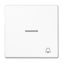 LS990KO5KWW 1-ая клавиша с окошком, символ "звонок", бел. Jung LS серия