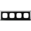 0214642 Рамка Classix Хром / Черный 4-постовая Gira