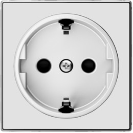 8588 CB Накладка для розеток 2Р+Е SCHUKO Стекло белое, ABB