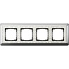 0214683 Рамка Classix Art Хром / Кремовый 4-постовая Gira