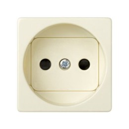 27431-62 Розетка двухполюсная без заземления, с защитными шторками, широкий модуль, Simon 27, слоновая кость