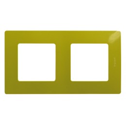 672542 Рамка Etika Зеленый папоротник 2-постовая Legrand