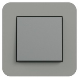 0211413	 Рамка с белой подложкой E3 Темно-серый / Белый 1-постовая Gira