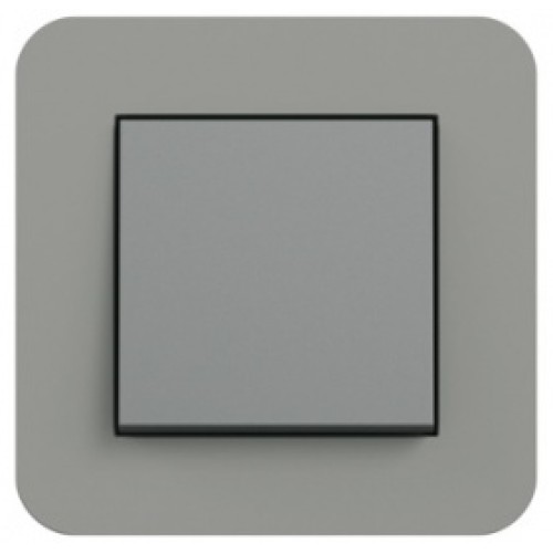 0211413	 Рамка с белой подложкой E3 Темно-серый / Белый 1-постовая Gira