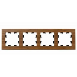 ATN353204 Рамка четверная Schneider Electric Atlasdesign Nature, дерево бамбук