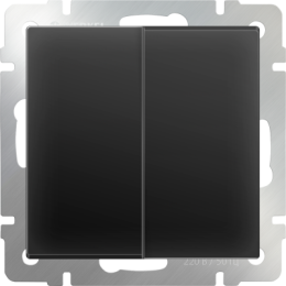 WL08-SW-2G Выключатель двухклавишный (черный матовый) Antik Werkel a029873