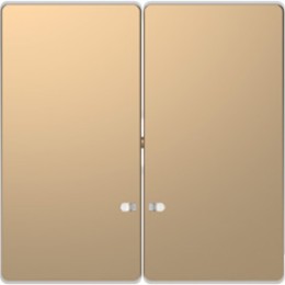 MTN3420-6051 D-life клавиша 2-ная с линзой для led модуля, шампань Merten