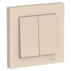 ATN000252 Atlasdesign 2-клавишный Выключатель, сх.5, 10АХ, в сборе, Бежевый Schneider Electric