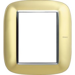 HB4826OSN Рамка Axolute Овал Золото матовое 3+3 модуля Bticino