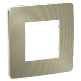 NU280250 Рамка Unica Studio Metal Бронза / Белый 1-постовая Schneider Electric