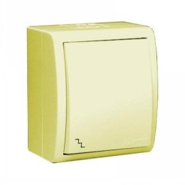 1594201-031 Выключатель одноклавишный проходной, IP54, 10А 250В, винтовой зажим, S15 Aqua, слоновая кость Simon 15 Aqua