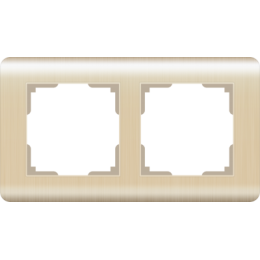 WL12-Frame-02 Рамка на 2 поста (шампань) Stream Werkel a034612