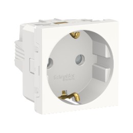 NU303718 Розетка с заземл., со шторк., винт. зажим, 16А, 250В, 2 мод Белый Schneider Electric