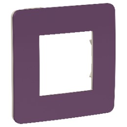 NU280215 Рамка Unica Studio Color Лиловый / Бежевый 1-постовая Schneider Electric