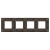 FD01414AS Рамка Granada Antique Silver 4-постовая Fede