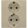 672333 Розетка 2 x 2К+З со шторками - немецкий стандарт - автоматические зажимы - 16 А - 250 В~ - Etika - слоновая кость Legrand