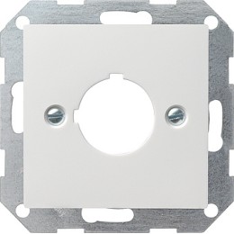 027227 Накладка с опорной пластиной для крепления командных и сообщающих устройств 22,5 мм белый матовый Белый Gira
