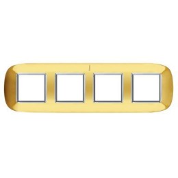 HB4802/4OR Рамка Axolute Овал Золото 2+2+2+2 модуля Bticino
