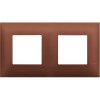Рамка на 2 поста немецкий стандарт - 4 модуля. Цвет Сиена мягкий. Bticino серия CLASSIA. R4802M2SF