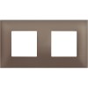 Рамка на 2 поста немецкий стандарт - 4 модуля. Цвет Терра мягкий. Bticino серия CLASSIA. R4802M2TF