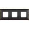 Рамка на 3 поста немецкий стандарт - 6 модулей. Цвет Чёрный золото. Bticino серия CLASSIA. R4802M3BD