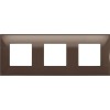 Рамка на 3 поста немецкий стандарт - 6 модулей. Цвет Мокка. Bticino серия CLASSIA. R4802M3MK