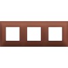 Рамка на 3 поста немецкий стандарт - 6 модулей. Цвет Сиена мягкий. Bticino серия CLASSIA. R4802M3SF