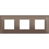 Рамка на 3 поста немецкий стандарт - 6 модулей. Цвет Терра мягкий. Bticino серия CLASSIA. R4802M3TF