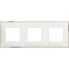 Рамка на 3 поста немецкий стандарт - 6 модулей. Цвет Белый золото. Bticino серия CLASSIA. R4802M3WD