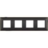 Рамка на 4 поста немецкий стандарт - 8 модулей. Цвет Чёрный золото. Bticino серия CLASSIA. R4802M4BD