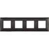 Рамка на 4 поста немецкий стандарт - 8 модулей. Цвет Чёрный никель. Bticino серия CLASSIA. R4802M4BH