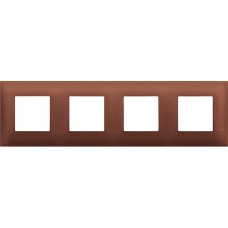 Рамка на 4 поста немецкий стандарт - 8 модулей. Цвет Сиена мягкий. Bticino серия CLASSIA. R4802M4SF Рамка на 4 поста немецкий стандарт - 8 модулей. Цвет Сиена мягкий. Bticino серия CLASSIA. R4802M4SF