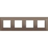 Рамка на 4 поста немецкий стандарт - 8 модулей. Цвет Терра мягкий. Bticino серия CLASSIA. R4802M4TF