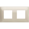 Рамка на 2 поста немецкий стандарт - 4 модуля. Цвет Кремовый. Bticino серия CLASSIA. R4802M2CR