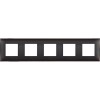 Рамка на 5 постов немецкий стандарт - 10 модулей. Цвет Чёрный никель. Bticino серия CLASSIA. R4802M5BH