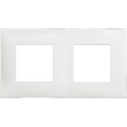 Рамка на 2 поста немецкий стандарт - 4 модуля. Цвет Матовый лед. Bticino серия CLASSIA. R4802M2ES