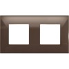 Рамка на 2 поста немецкий стандарт - 4 модуля. Цвет Мокка. Bticino серия CLASSIA. R4802M2MK