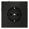  VLS040108 Розетка S70, с заземлением, одинарная, безвинтовые клеммы, цвет - черный